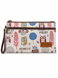 Pochette motif coloré hiboux