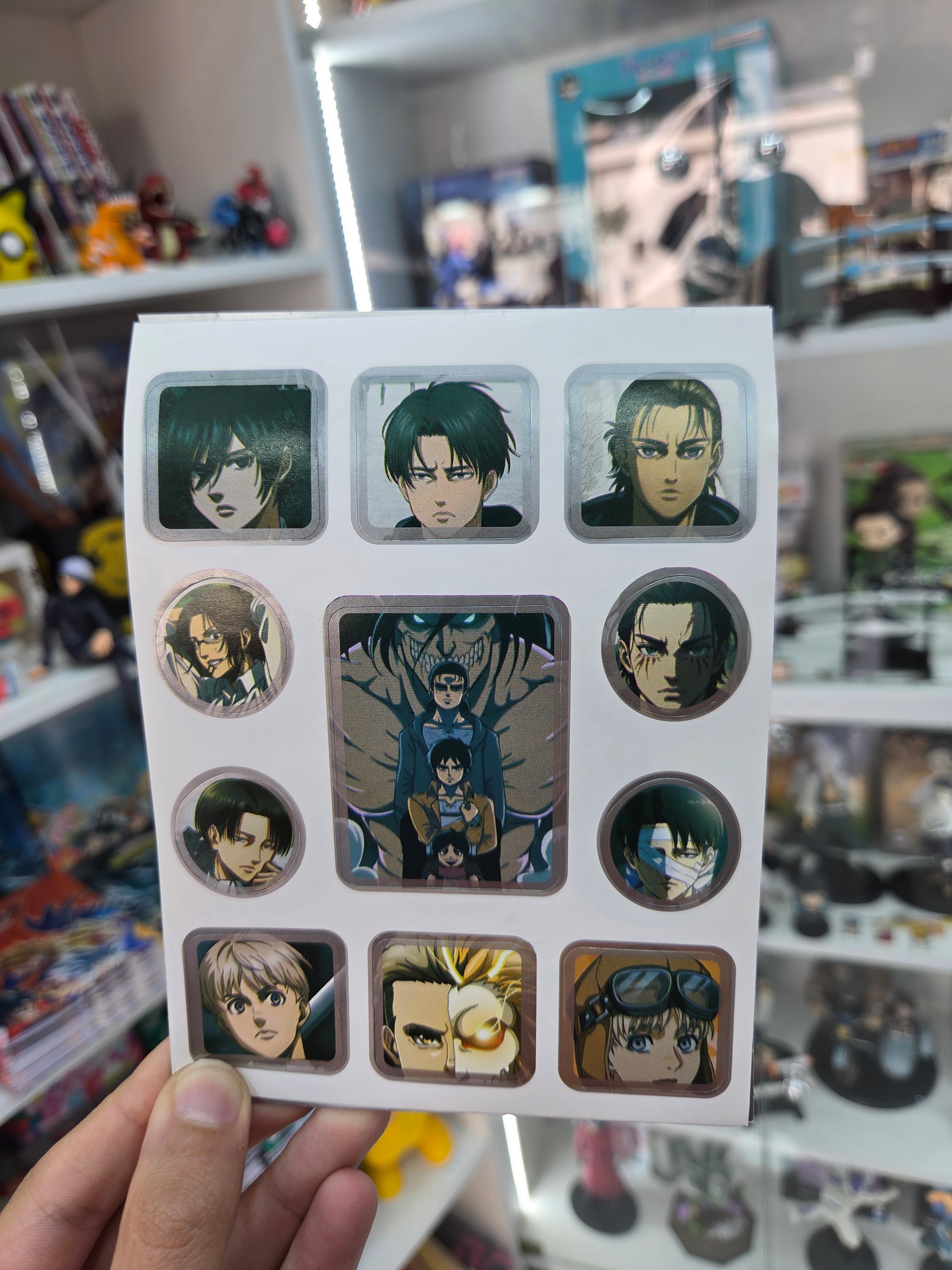 carnet stickers attack on titan  (46 pieces)