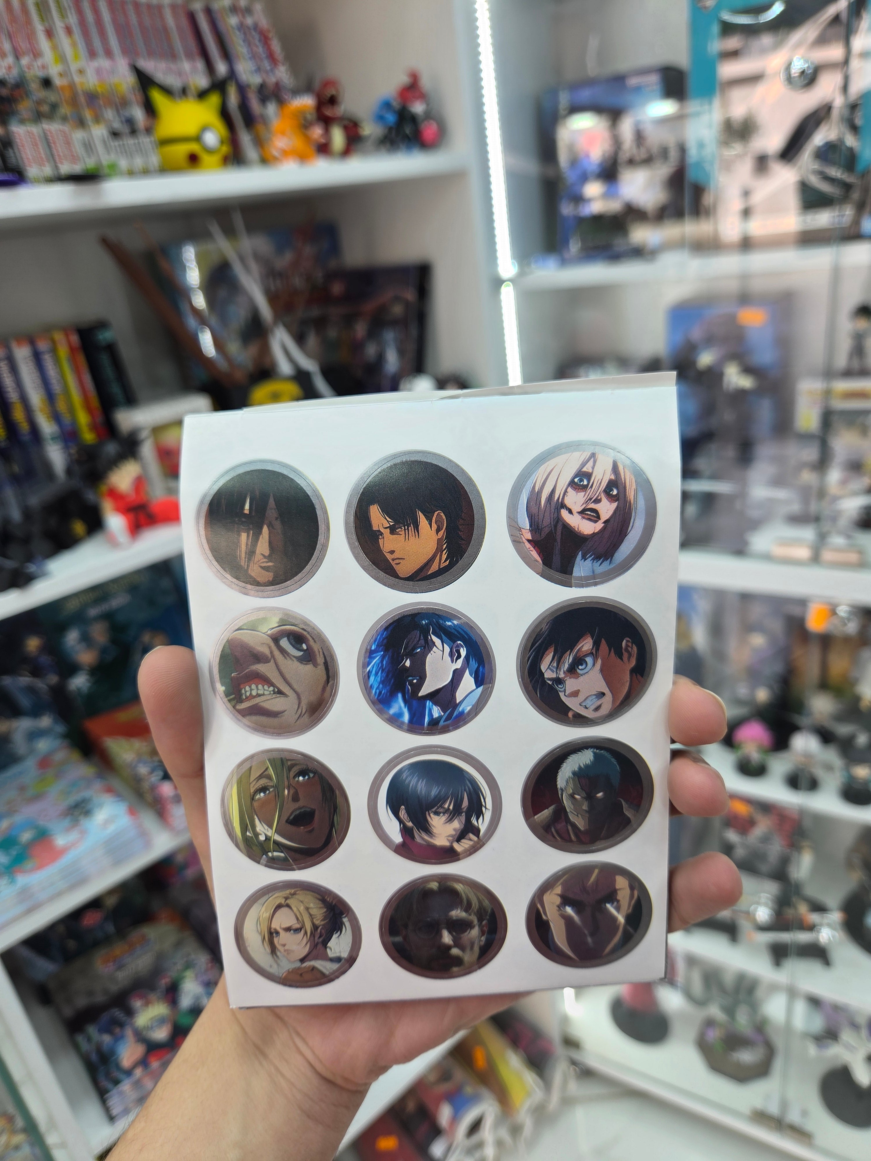 carnet stickers attack on titan  (46 pieces)