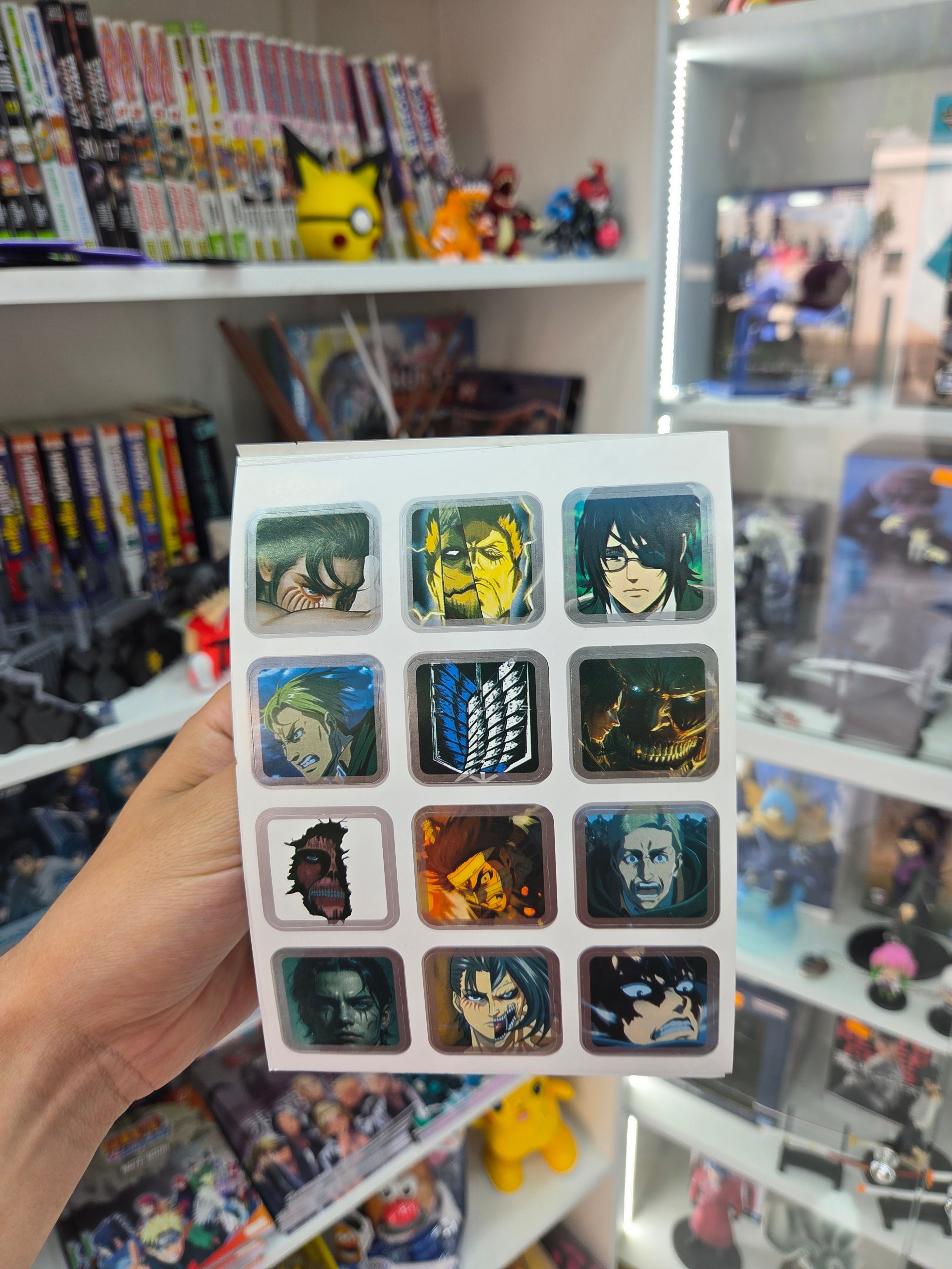 carnet stickers attack on titan  (46 pieces)